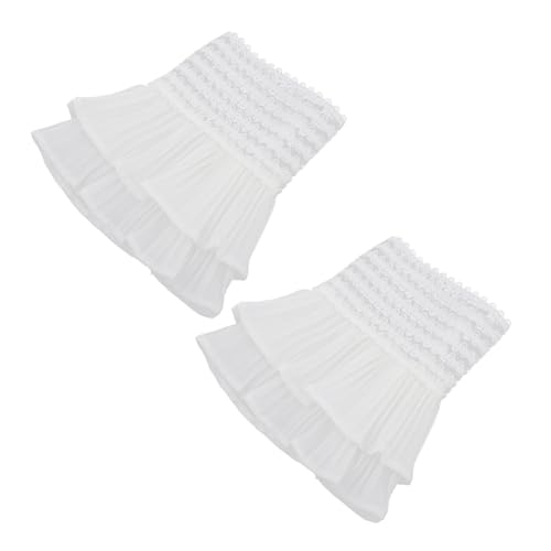 PartyKindom Layered Lace Fake Sleeve Damen Abnehmbare Spitzenmanschetten Spitzenarmbänder für Festliche Kleider Hochzeit Cosplay Halloween Schmuck von PartyKindom