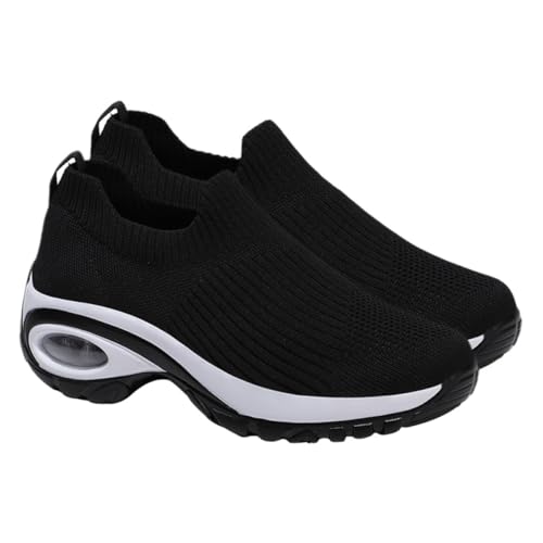 PartyKindom Leichte Atmungsaktive Damen Laufschuhe aus Strapazierfähigem Material Sportliche Sneaker für Fitness und Freizeit Bequeme Sportschuhe in Schwarz für Walking und Alltag von PartyKindom