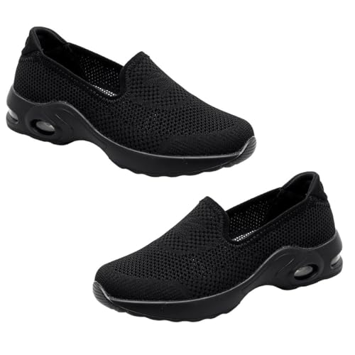 PartyKindom Leichte Damen Sportschuhe Atmungsaktiv mit Guter Elastizität Bequemer Obermaterial für Reisen und Langes Tragen Modisch Schlichtes Design Vielseitige Freizeitschuhe für Alltag und von PartyKindom