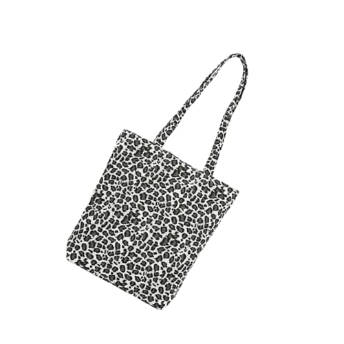 PartyKindom Leichte Leopard Muster Umhängetasche Damen Canvas Schultertasche Große Kapazität Tote Bag Alltag Reise Shopper von PartyKindom