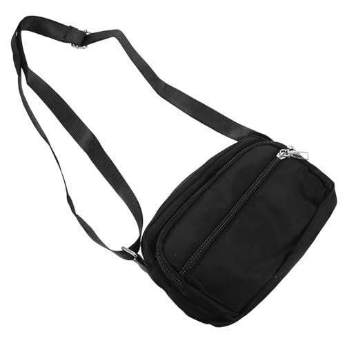 PartyKindom Leichte Schwarze Crossbody Tasche aus Nylon mit Vielseitigen Trageoptionen Praktischem Mehrfachfach Design und Robustem Material als Reise Messenger Bag und Schultertasche für von PartyKindom
