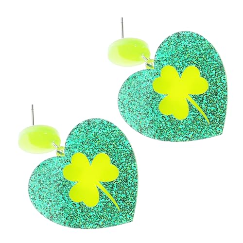 PartyKindom Leichte Shamrock Ohrringe aus Grünem Hohles Design Bequeme Ohrhänger für Damen für St Patricks Day Irisches Festival Party und Karneval Modisches Schmuckaccessoire von PartyKindom