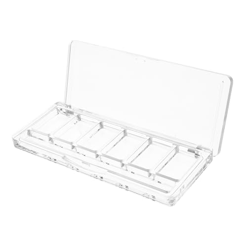 PartyKindom Lidschatten Palette Transparente Make Up Box mit Fächern für Lidschatten und Concealer Kosmetikvitrine aus Robustem Kunststoff für Unterwegs für Reisen von PartyKindom