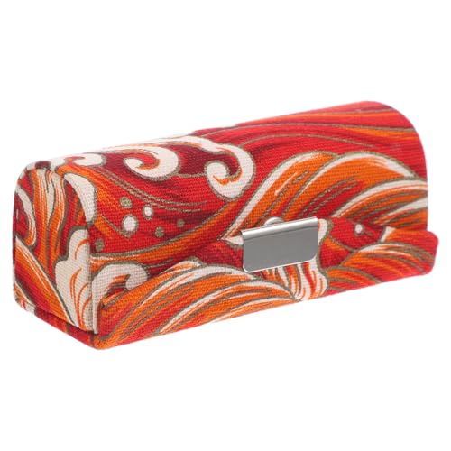 PartyKindom Lippenstift Aufbewahrungsbox Reiseetui mit Spiegel Tragbarer Chinesischer Lippenstifthalter aus Strapazierfähigem Kosmetik Organizer Etui für Handtasche Geschenkidee von PartyKindom