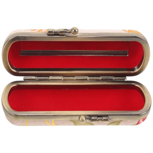 PartyKindom Lippenstift Halter für Frauen Kreativer Eleganter Organizer mit Spiegel für Reisen Partys und Outdoor Aktivitäten Praktischer Lippenstift Behälter mit Einzigartigem Design Weiß von PartyKindom