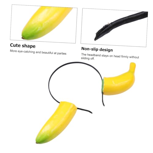 PartyKindom Lustiges Banane Haarband Erwachsene Leichtes Kopfstück Stabiler Party Cosplay Performance Zubehör Bunte Auffällige Kopfbedeckung Für Mottopartys Und Fotos von PartyKindom