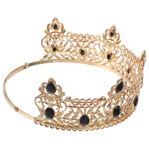 PartyKindom Männliche Barock Krone aus Legierung Königliches Cosplay Stirnband Stabile Edles Design Geeignet für Hochzeiten Partys Abschlussball und Bühnenauftritte von PartyKindom