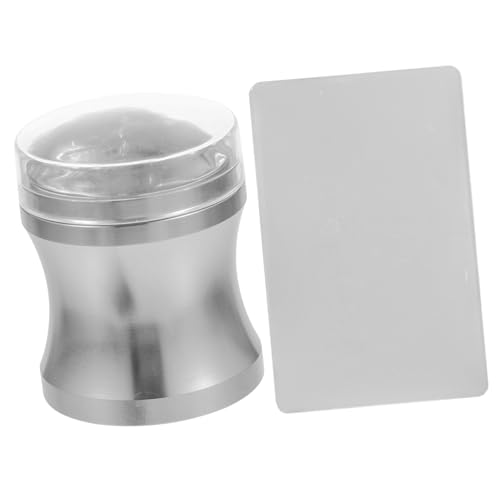 PartyKindom Maniküre Stempel Silikon Nagelstempel mit Transparentem Großem Silikonkopf Teiliges Nagelkunst Werkzeug für Wiederverwendbare Stencils und Präzises Stamping von PartyKindom