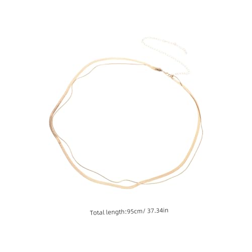 PartyKindom Schlangenknochenkettengürtel Für Damen Mehrschichtige Bauchkette Verstellbares Taillenband Körperschmuck Für Kleider Schmuckzubehör Für Partys Und Strandurlaube von PartyKindom