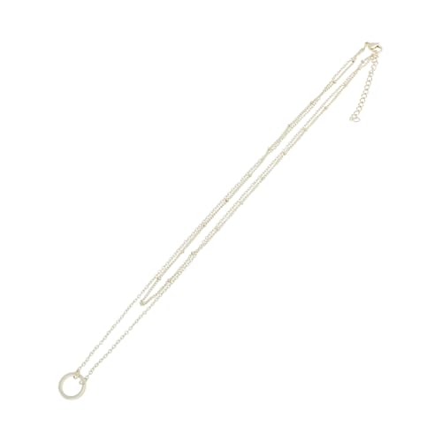 PartyKindom Mehrschichtige Damen Halskette Charm Kette mit Elegantem Rundanhänger Schlichte Kette für Frauen Vielseitiger Schmuck für Alltag Party und Hochzeit Langlebiges Material PartyKindom Mehrschichtige Damen Halskette Charm Kette mit Elegantem Rundanhänger Schlichte Kette für Frauen Vielseitiger Schmuck für Alltag Party und Hochzeit Langlebiges Material von PartyKindom