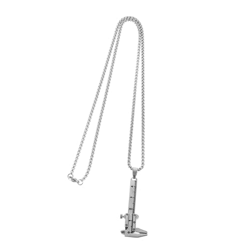 PartyKindom Messschieber Halskette Damen Anhänger Retro Stil Einzigartiger Kettenanhänger Cooles Schmuckstück für Frauen und Männer von PartyKindom