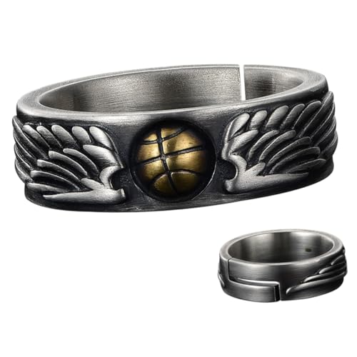 PartyKindom Metall Basketball Charm Herrenring Robust Sportlicher Fingerschmuck Langlebig Alltag Schmuck Geschenk für Party Alltag von PartyKindom