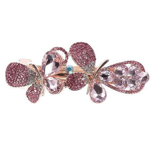 PartyKindom Metall Haarclip mit Strasssteinen Dekorative Haarklammer für Damen Elastische Haarklammer mit Schleifen Design Langlebiger Haarschmuck für Alltag und Besondere Anlässe von PartyKindom