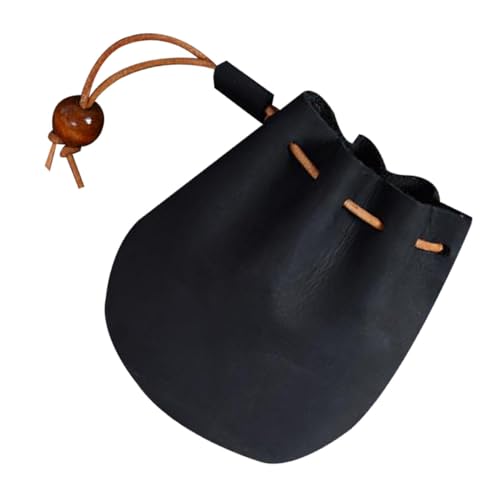 PartyKindom Mini Beutel Schwarz Münztasche Aus Stoff Kleine Wechseltasche Münzbörse Für Kleingeld Einfache Schlüsseltasche Vintage Geldbörse von PartyKindom