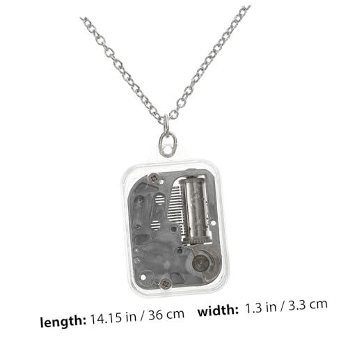 PartyKindom Mini Quadratische Spieluhr Halskette mit Musikfunktion Kreative Geschenkidee für Geburtstag Dekorative Kette für Freundinnen und Klassenkameraden Langlebiges Design Batterie von PartyKindom
