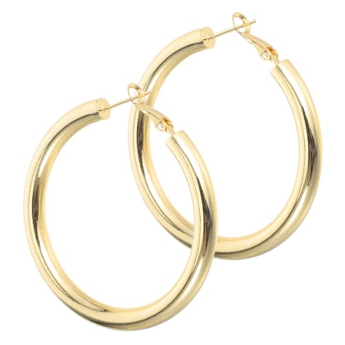 PartyKindom Minimalistische Creolen Ohrringe Damen Gold Dicke Stabile Ohrhänger Leicht Hautfreundlich Modisch für Alltag Party Hochzeit Stilvolle Schmuckaccessoires von PartyKindom