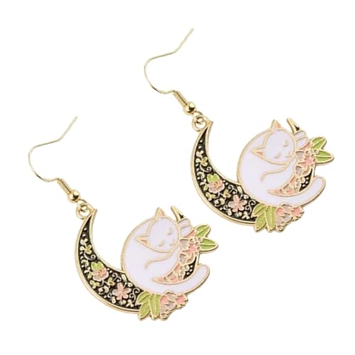 PartyKindom Mond Ohrringe und Katzen Ohrringe Damen Schmuck Langlebige Ohrhänger mit Kreativem Design Leicht und für Alltag und Besondere Anlässe Modisch und Vielseitig Kombinierbar PartyKindom Mond Ohrringe und Katzen Ohrringe Damen Schmuck Langlebige Ohrhänger mit Kreativem Design Leicht und für Alltag und Besondere Anlässe Modisch und Vielseitig Kombinierbar von PartyKindom