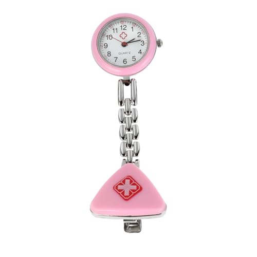 PartyKindom Nachtleuchtende Krankenschwesteruhr mit Clip Schwesternuhr Analog Praktische Hängende Armbanduhr für Ärzte Pflegekräfte Alltag von PartyKindom