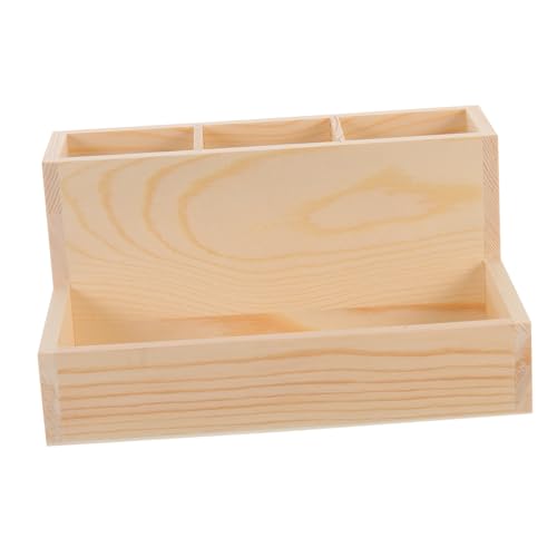 PartyKindom Nagelkunst Aufbewahrungsbox Groß mit Fächern Multifunktionaler Organizer für Nagellack UV Gel Pinsel und Baumwollpads Langlebiger Holzbehälter für Maniküre Zubehör Praktischer von PartyKindom