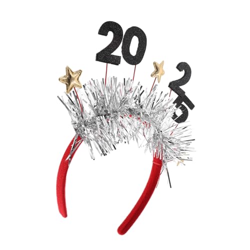 PartyKindom Neujahrs Haarreif mit Sternen Wiederverwendbares Robustes Stirnband für Party Festival und Gruppenfotos Schonend für Haare Accessoire für Neujahrsfeier von PartyKindom