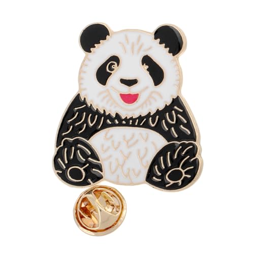 PartyKindom Niedliche Panda Brosche Damen Anstecknadel Metall Abzeichen Chinesischer Stil DIY Kleidungsdeko für Hemd Mantel Pullover Accessoires von PartyKindom