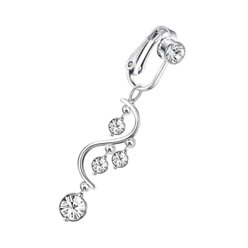 PartyKindom Non Piercing Bauchnabelring Damen Baumelndes Körperschmuck Elegant Bauchring Clip Piercing als für Frauen und Mädchen von PartyKindom