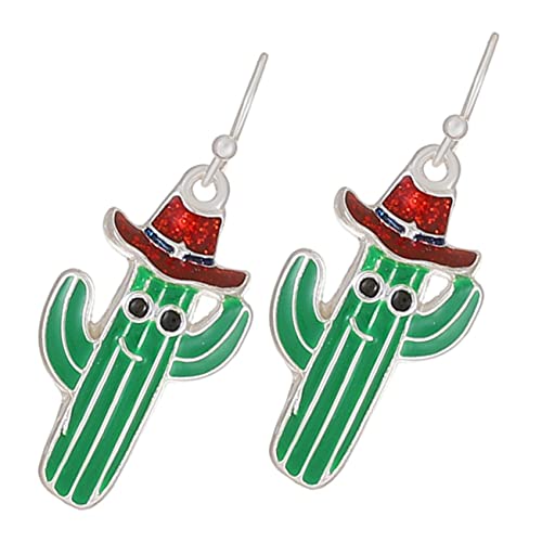 PartyKindom Ohrringe Damen Cartoon Kaktus Ohrhänger Leicht Nickelfrei Modisch Baumelnd für Alltag Party Schmuck von PartyKindom