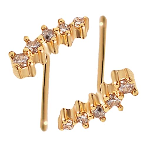 PartyKindom Ohrstecker Damen Ohrschmuck mit Funkelnden Strasssteinen und Modisch für Party Hochzeit Alltag Eleganter Ohrschmuck für Frauen Rosegoldfarben von PartyKindom