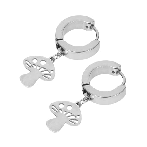 PartyKindom Ohrringe Im Punk-stil Silber Ohrstecker Für Frauen Kreative Ohrhänger Aus Chirurgenstahl Dekorativer Ohrschmuck Für Alltag Und Partys von PartyKindom