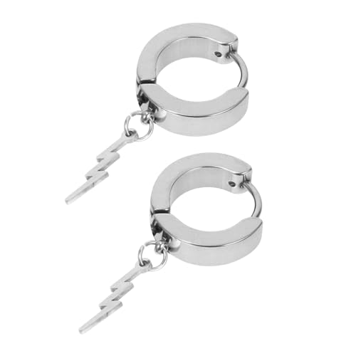 PartyKindom Ohrstecker Unisex Ear Accessories in Silber mit Stylischem Pilz und Blitzdesign Langlebig Leicht Anzuziehen Ear Decorations für Damen und Herren von PartyKindom
