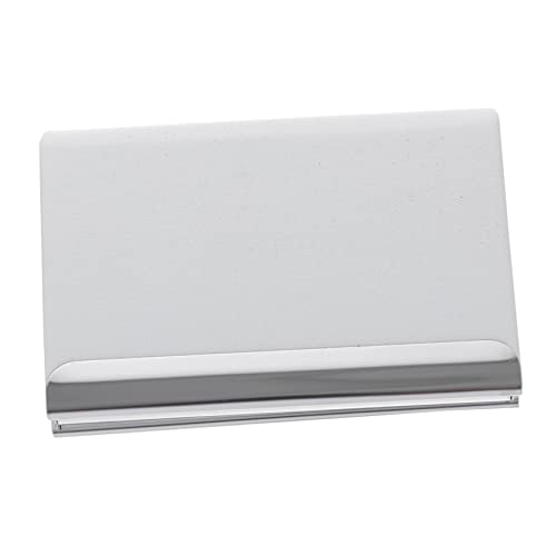 PartyKindom PU Leder Visitenkartenetui Business Kartenetui Kreditkartenhalter Organizer Weiß Langlebig Stilvoll Praktisch für Unterwegs als zu Geburtstag Vatertag Weihnachten von PartyKindom