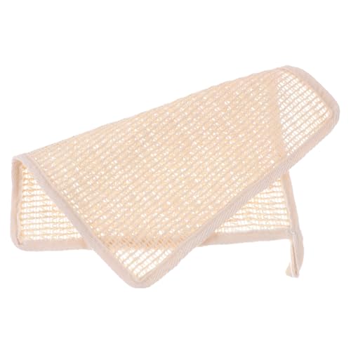 PartyKindom Peeling Badetuch aus Natürlicher Baumwolle Leinen Mischung Doppelseitiger Körperpeeling Handschuh für Sanfte Ganzkörperreinigung Rückenschonend für Dusche und Reise Porentief und von PartyKindom