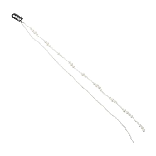 PartyKindom Perlen Haarschmuck Tassel Clip mit Ponytail Haarschmuck Leichte Dekorative Haarspange für Hochzeit Party Bühne und Alltag Glänzender Quasten schmuck Wie Echte Perlen von PartyKindom