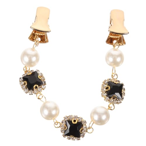 PartyKindom Perlenbrosche Cardigan Clip für Damen Vintage Retro Pullover Kragen Clip Modischer Schal und Jackenverschluss für Stilvolle Outfits von PartyKindom