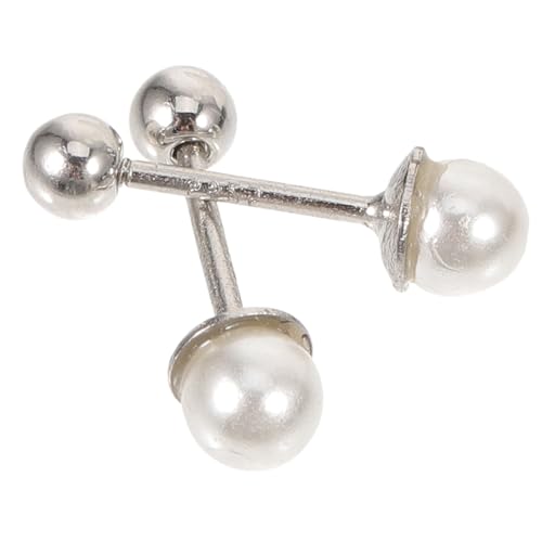 PartyKindom Perlenohrringe Knorpel Ohrstecker für Damen Natürliche Süßwasserperle Tragus Schmuck Leichter Ohrschmuck für Alltag und Festival Eleganter Damenschmuck von PartyKindom