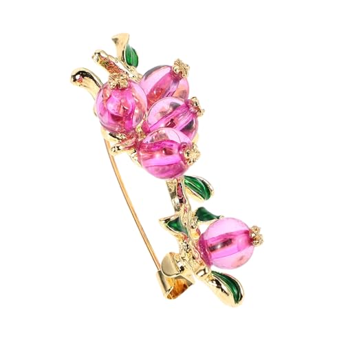 PartyKindom Persimmon Brosche Anstecknadel Damen Handgefertigt Modisch Blazer Schmuck Accessoire Sicherheitspinn Kleidung Pin für Frauen Mädchen von PartyKindom