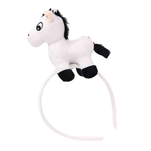 PartyKindom Pferdestirnband Aus Plüsch Mit Cartoon-design Tierstirnband Für Mädchen Und Erwachsene Party-pferdehaarband Als Kostümzubehör Kopfbedeckung Für Cosplay Und Besondere Anlässe von PartyKindom