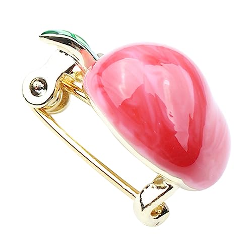 PartyKindom Pfirsichförmige Anstecknadel für Kleidung Dekorative Brosche für Pullover Schals Süßes Design für Outfits Verhindern von Spähen von PartyKindom