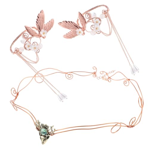 PartyKindom Piercings Ohrclips Damen Ohrmanschetten mit Design Stilvolle Langlebige Ohrringe für Geburtstag Hochzeit Halloween und Alltag Kopfschmuck Kombination von PartyKindom