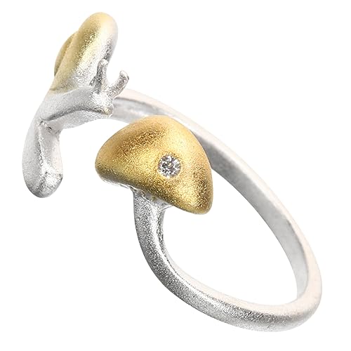 PartyKindom Pilz Ring für Damen Verstellbarer Schnecken Fingerring Eleganter Modeschmuck Geschenkidee für Teenager und Mädchen Ergänzung für Outfit von PartyKindom
