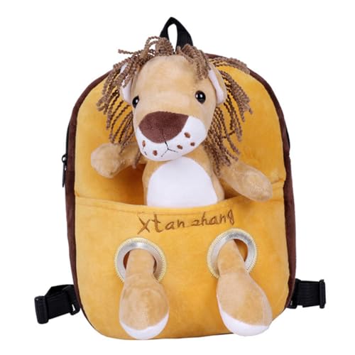 PartyKindom Plüsch-Rucksack Für Junge Mädchen Kindergarten Cartoon-Tier-Rucksack Mit Anti-Verlust-Funktion Verstellbare Schultergurte Leicht Und Tragbar Für Kleinkinder Und Kinderausflüge von PartyKindom