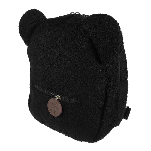 PartyKindom Plüsch Rucksack für Mädchen Bärenohr Rucksack Lässige Umhängetasche Strapazierfähigem Material Modischer Freizeitrucksack für Schule und Reisen von PartyKindom