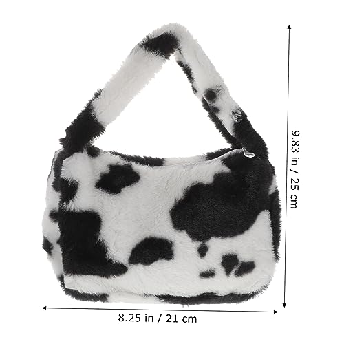 PartyKindom Plüsch Kuh Handtasche Für Damen Freizeit Party Outdoor Tasche Elegant Und Wunderschön Geeignet Für Kleingeld Lippenstift Schlüssel von PartyKindom