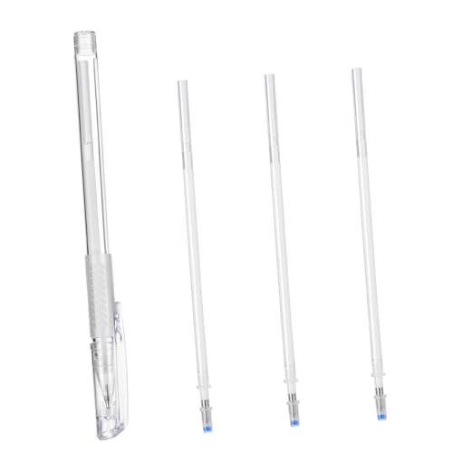 PartyKindom Portable Microblading Augenbrauenstift Weißer Tattoo Marker Stift Feinspitze mit Ersatzminen für Präzise Make Up Positionierung und Langanhaltende Anwendung von PartyKindom