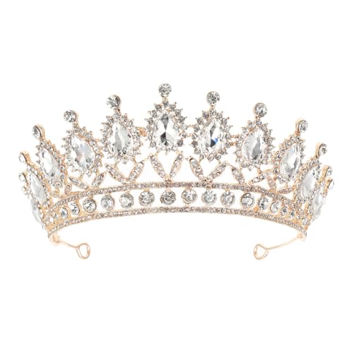 PartyKindom Prinzessin Krone Damen: Diadem Haarschmuck Hochzeit Braut, Kristall Tiara Stirnband Kronen für Geburtstag Party Festzug Abschlussball Königin Kostüm Bühnenauftritte PartyKindom Prinzessin Krone Damen: Diadem Haarschmuck Hochzeit Braut, Kristall Tiara Stirnband Kronen für Geburtstag Party Festzug Abschlussball Königin Kostüm Bühnenauftritte von PartyKindom