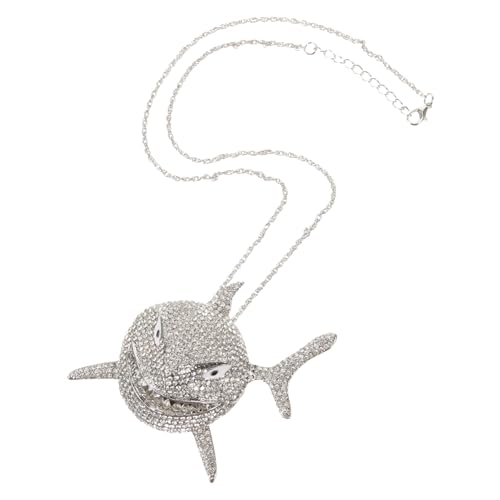 PartyKindom Punk Damen Halskette mit Strassbesetztem Anhänger Modischer Metall Schmuck Leicht und Langlebig Geeignet als für Geburtstag Valentinstag oder Party von PartyKindom