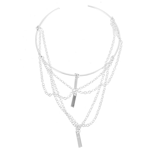 PartyKindom Punk Verstellbarer Metall Armreif mit Kette für Damen Offenes Armband Schmuck für Alltag und Besondere Anlässe Wie Hochzeiten und Geburtstage von PartyKindom