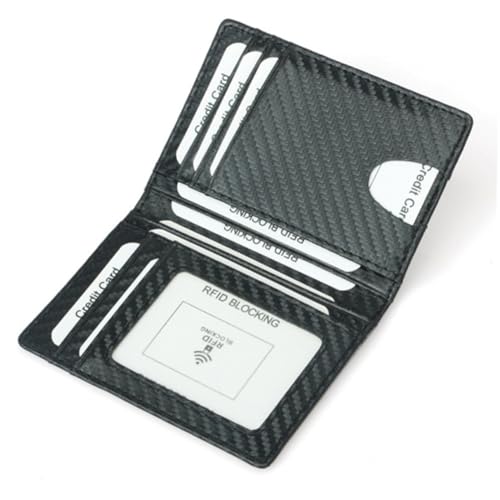 PartyKindom RFID Blockierendes Carbon Faser Kartenetui Herren mit Multifachfach Leicht Schützend Minimalistisches Kreditkartenetui für Business und Schwarz von PartyKindom