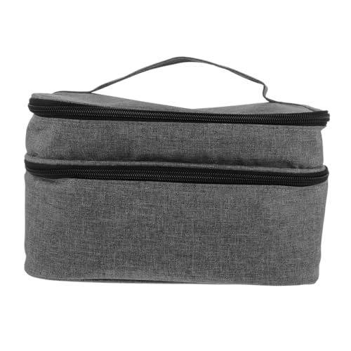 PartyKindom Reise-Kosmetiktasche in Hellgrau Tragbarer Toiletry Organizer Aus Oxford- Großer Stauraum Für Make-up Und Nagelprodukte Für Reisen Für Frauen von PartyKindom