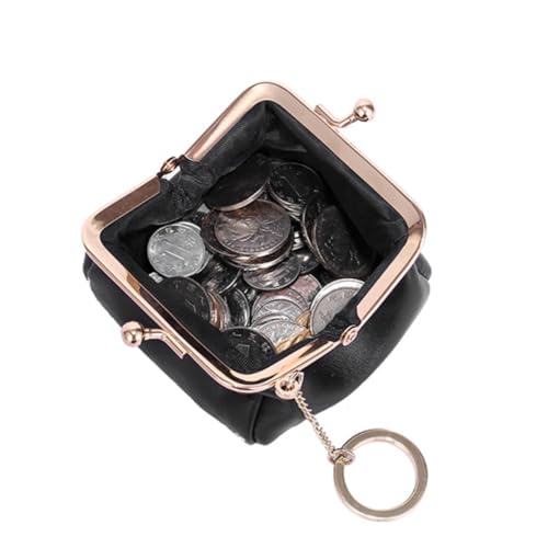 PartyKindom Münzen Geldbörse Aus Aufbewahrungsbox Für Münzgeld Damen-geldbörse Mit Münztasche Organizer Für Bargeld Und Kleine Gegenstände Robustes Rindsleder Mit Wachsbeschichtung von PartyKindom